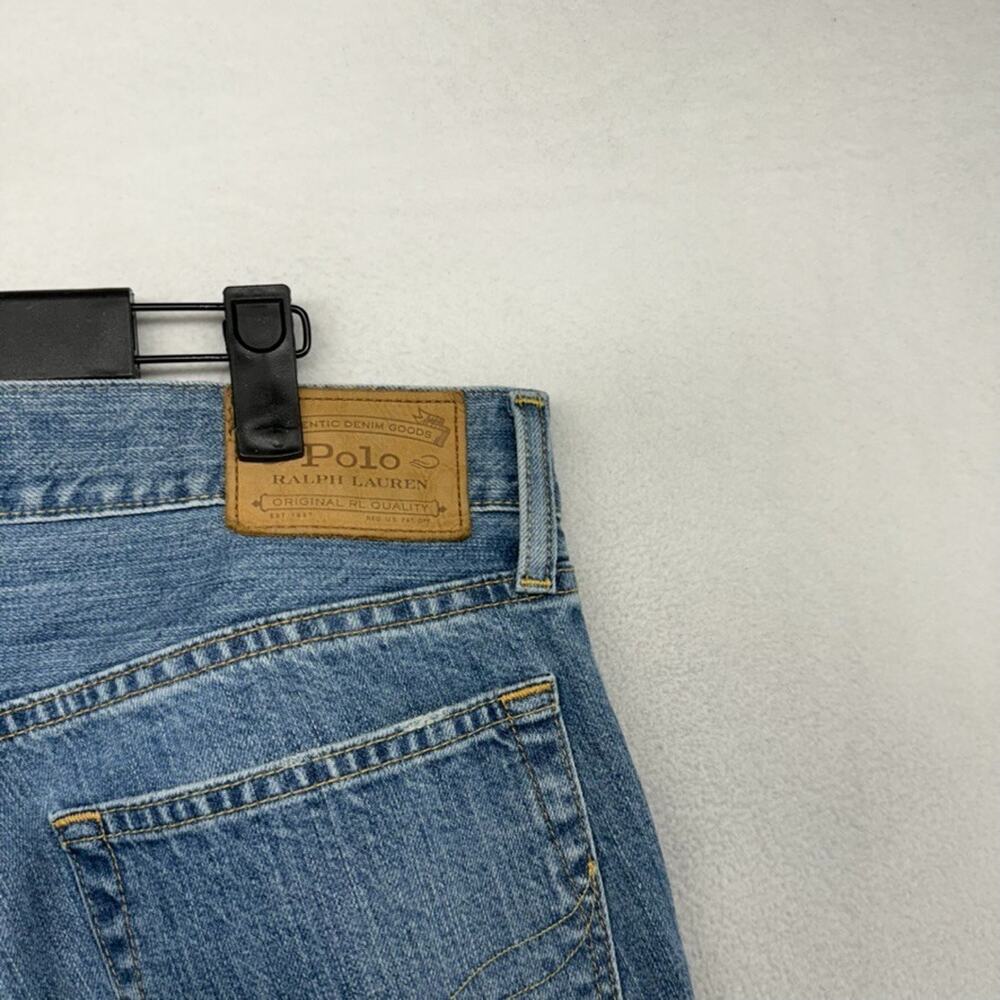 Ralph Lauren Jeans Men's 34x32 Blue Denim Varick Slim Straight PRL RL 5 Pocket - Picture 8 of 11